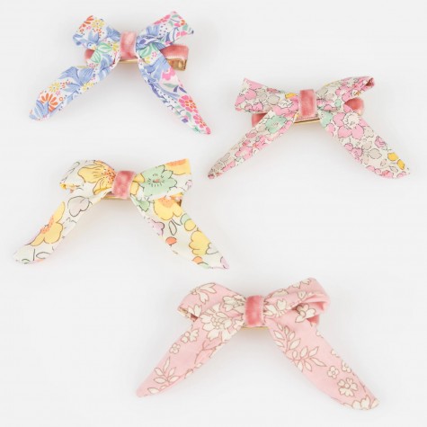 Fermagli per capelli con fiocco a motivi floreali Liberty |