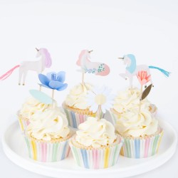 Kit per cupcake con unicorni e fiori | Meri Meri 2