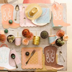 Piatti di carta a forma di stivali western | Meri Meri 2