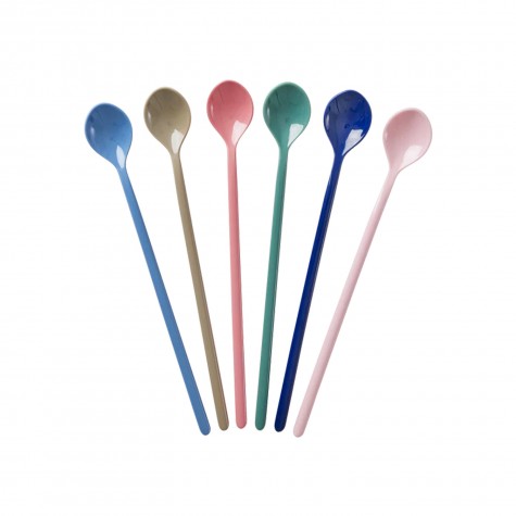 Set cucchiaini lunghi in 6 colori