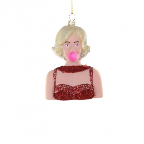 Decorazione in vetro soffiato di Marilyn Monroe con Big Babol