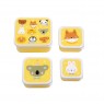 Set di 4 contenitori porta pranzo con amici animali
