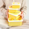 Set di 4 contenitori porta pranzo con amici animali