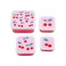 Set di 4 contenitori porta pranzo con ciliegie