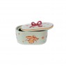 Scatolina in ceramica verde con colombe | Smilza