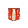 Tazza mug in ceramica rossa con colomba