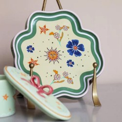 Piattino da dessert in ceramica a forma di quadrifoglio | Smilza 2