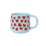 Tazza mug azzurra con papaveri