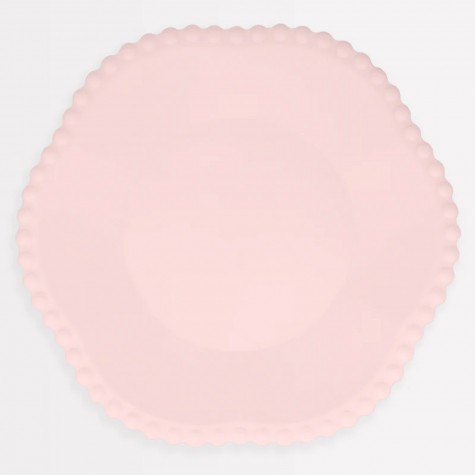 Piatti compostabili rosa con bordo
