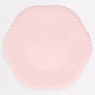 Piatti compostabili rosa con bordo