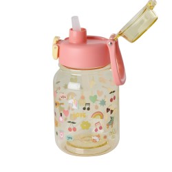 Borraccia in plastica per bambini con tappo e cannuccia | Rice 2