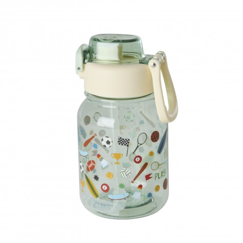 Borraccia in plastica per bambini con stampa sportiva | Rice