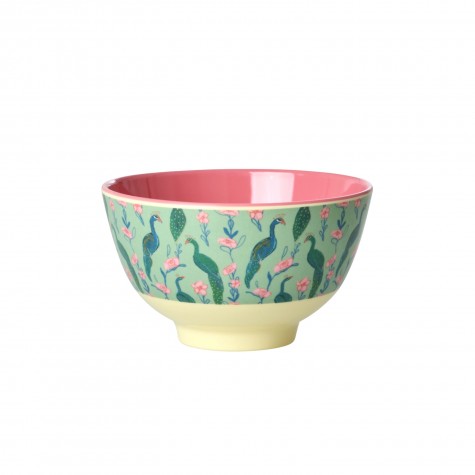 Tazza piccola in melamina con pavoni