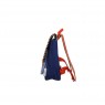 Cartella in tessuto riciclato beige e blu con ricami interni |