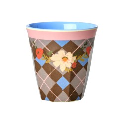 Bicchiere medio in melamina a rombi