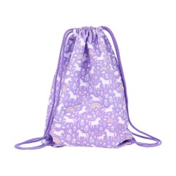 Sacca lilla con unicorni e arcobaleni | A Little Lovely Company