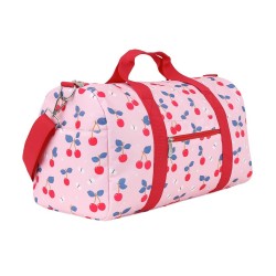 Borsone da viaggio rosa con ciliegie | A Little Lovely Company 2