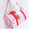 Borsone da viaggio rosa con ciliegie | A Little Lovely Company