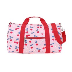 Borsone da viaggio rosa con ciliegie | A Little Lovely Company