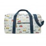 Borsone da viaggio azzurro con veicoli | A Little Lovely Company