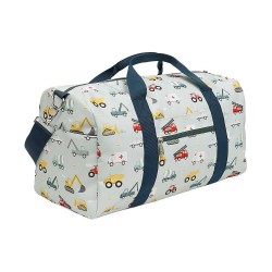 Borsone da viaggio azzurro con veicoli | A Little Lovely Company 2