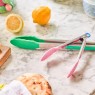 Pinza da cucina in silicone rosa