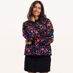 Felpa girocollo donna con fiori e funghi | Sugar Hill 2