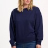 Felpa girocollo donna blu navy con tigre | Sugar Hill