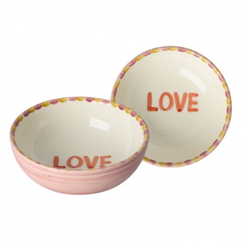 Tazza piccola da colazione in ceramica con scritta LOVE | Rice