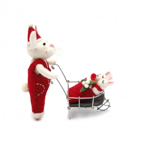 Decorazione natalizia in feltro - Coniglio