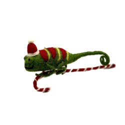 Decorazione natalizia in feltro - Camaleonte