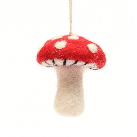 Decorazione natalizia in feltro - Fungo rosso