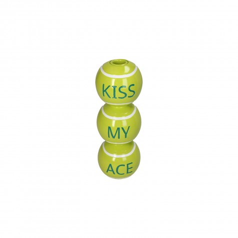 Vasetto portacandele in gres Kiss My Ace