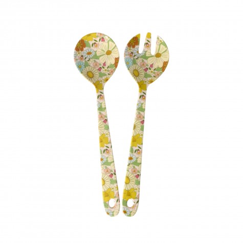 Set posate da insalata Flower Power | Rice