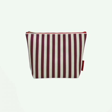 Beauty case a righe bordeaux | Sticky Lemon