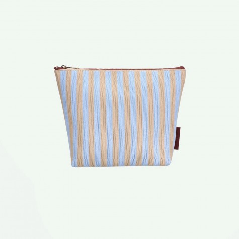 Beauty case a righe azzurre | Sticky Lemon