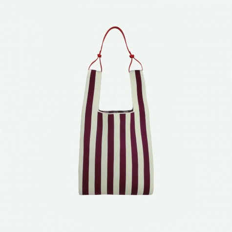 Shopper a righe bordeaux | Sticky Lemon