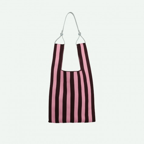 Shopper a righe rosa e bordeaux | Sticky Lemon
