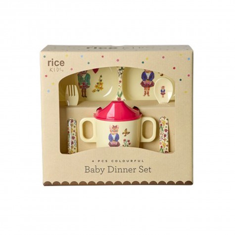 Rice x Nathalie Léte - Set pappa in melamina con fiori e