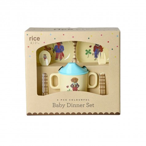 Rice x Nathalie Léte - Set pappa in melamina con animali