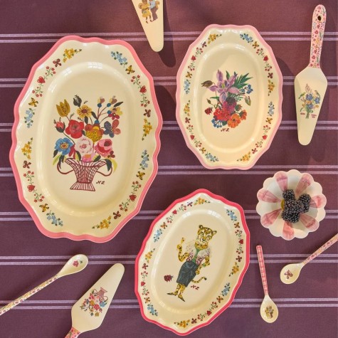 Rice x Nathalie Léte - Vassoio in melamina con vaso di fiori |