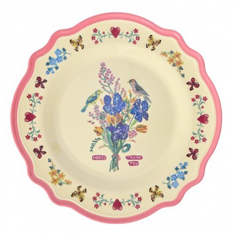 Rice x Nathalie Léte - Piatto piano in melamina con stampa