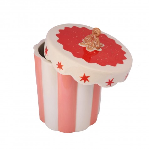 Barattolo in ceramica con stelline e...