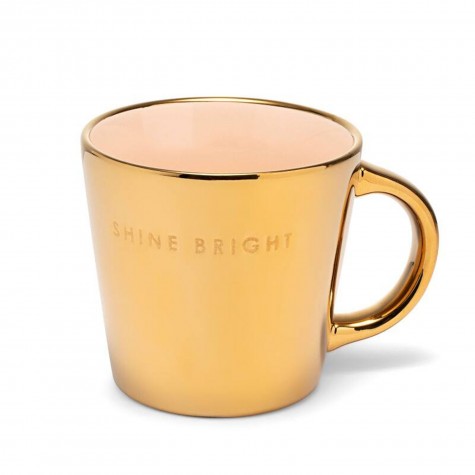 Tazza da cappuccino in ceramica dorata "Shine Bright" |
