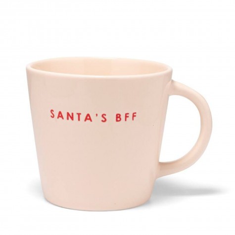 Tazza da cappuccino in ceramica "Santa's BFF" | Gallinasmilza