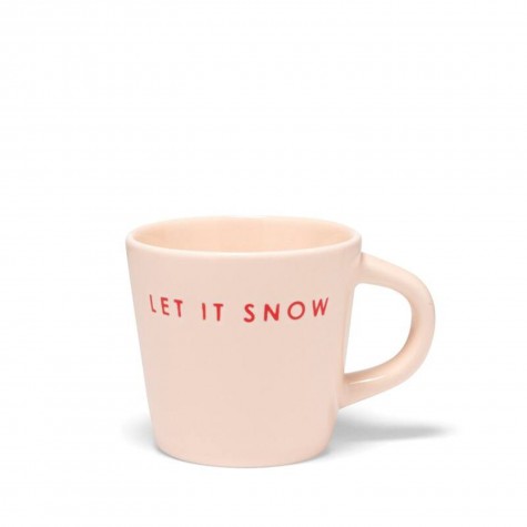 Tazzina da caffè in ceramica "Let It Snow" | Gallinasmilza