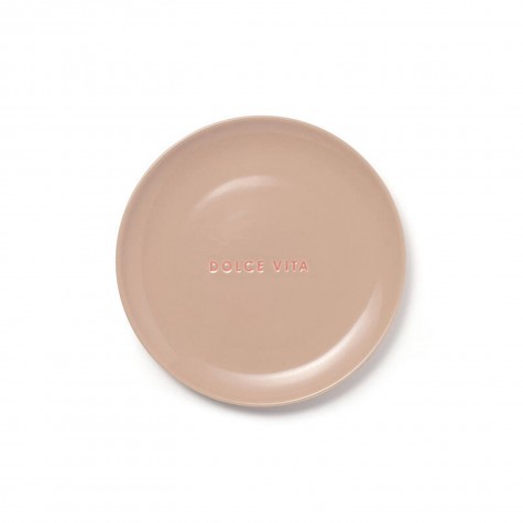 Piattino da dolce in ceramica con scritta "Dolce Vita" |