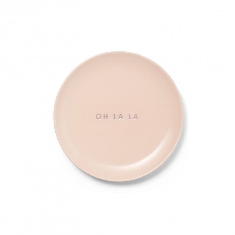 Piattino da dolce in ceramica con scritta "Oh La La" |