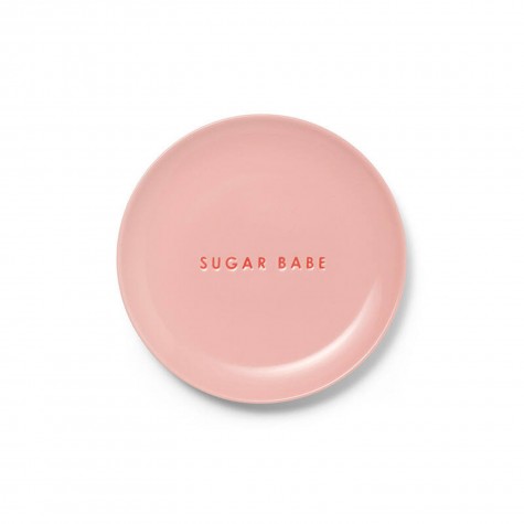 Piattino da dolce in ceramica con scritta "Sugar Babe" |