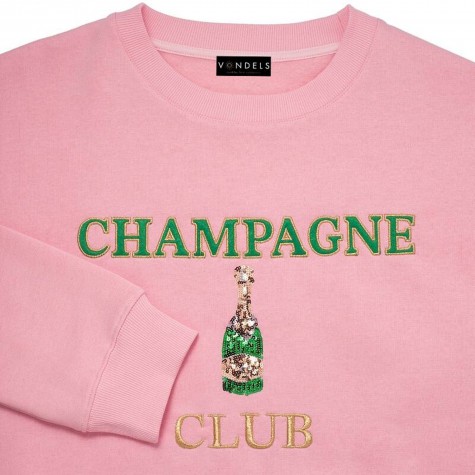 Felpa rosa da donna "Champagne Club" | Gallinasmilza